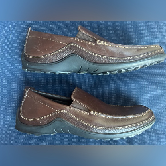 Cole Haan Men's Leather Brown Slip-On Loafers - Picture 4 of 6